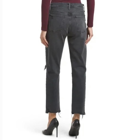 Joe’s Jeans 27 The Honor High Rise Jeans Vintage Straight Archaic Black Fray Hem - Picture 16 of 16